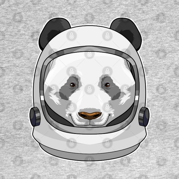 Panda as Astronaut with Helmet by Markus Schnabel